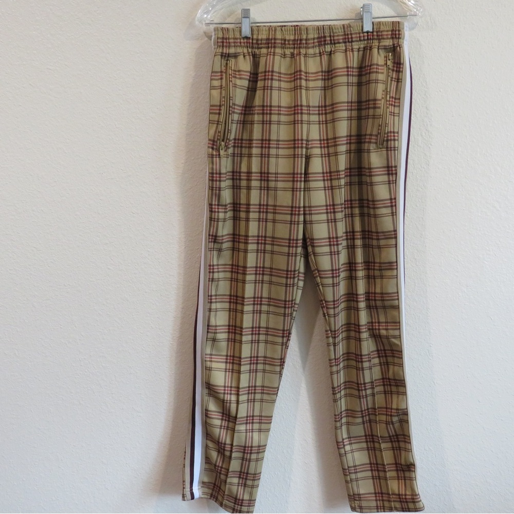 Urban Outfitters Pants Tan Plaid Pull On Loungewear Casual Sz S